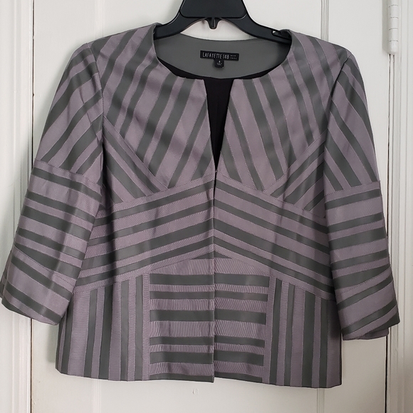 Lafayette 148 New York Leather Blazer - Picture 2 of 6